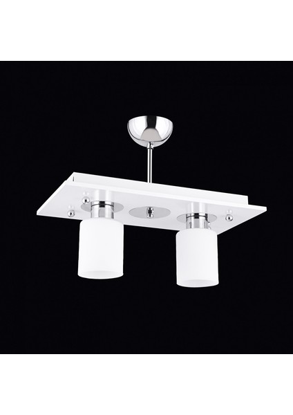 AV-65006-2BY Beyaz Boyalı Modern Avize E14 Ahşap 40x20cm