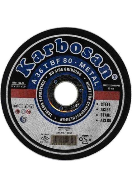 Metal Kesici 180X3.0X22 Mm