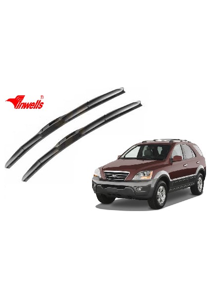 Kia Sorento, 2002 - 2009 / Silecek, Hibrit Tip, Takım, 600mm-450mm