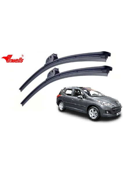 Peugeot 207, 2007 - 2012 / Silecek, Muz Tipi, Takım, 650mm-430mm