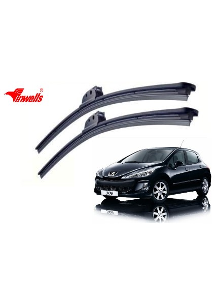 Peugeot 308, 2014 - 2017 / Silecek, Muz Tipi, Takım, 610mm-450mm