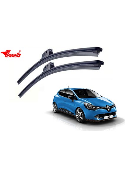 Renault Clio Sedan, 2009 - 2012 / Silecek, Muz Tipi, Takım, 600mm-400mm