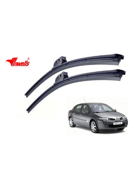 Renault Megane II, 2006 - 2009 / Silecek, Muz Tipi, Takım, 610mm-450mm