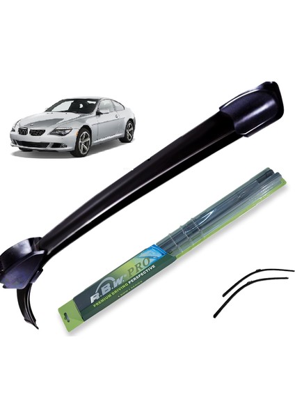 BMW 6 Coupe (E63), 2003 - 2010 / Silecek, Profesyonel, Muz Tipi, Takım, 600mm+580mm