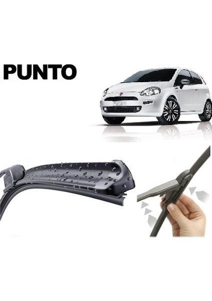 Fiat Punto Grande, 2007 - 2017 / Silecek, Muz Tipi, Takım, 650mm+380mm