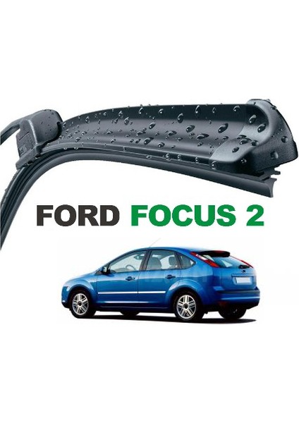 Ford Focus II HB, 2004 - 2011 / Silecek, Muz Tipi, Takım, 650mm+430mm