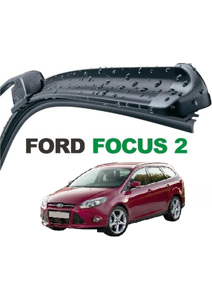 Ford Focus II SW, 2004 - 2011 / Silecek, Muz Tipi, Takım, 650mm+430mm