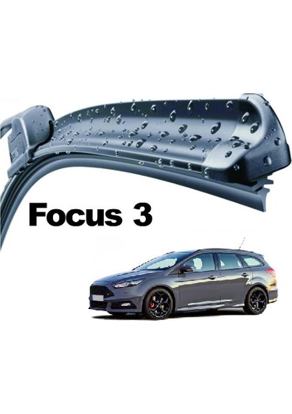 Ford Focus III Turnier, 2012 - 2017 / Silecek, Muz Tipi, Takım, 730mm+730mm