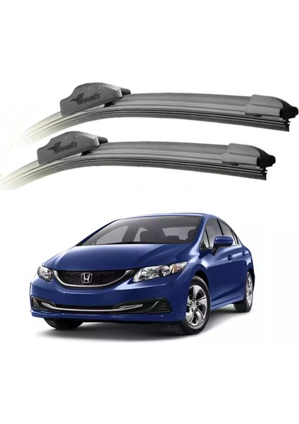 Honda Civic VIII Sedan (FK), 2006 - 2015 / Silecek, Muz Tipi, Takım, 700mm+580mm