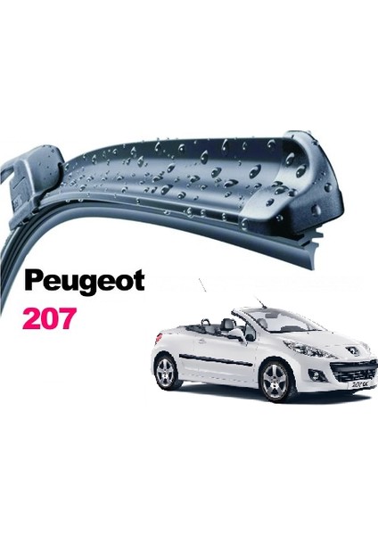 Peugeot 207 CC, 2007 - 2012 / Silecek, Muz Tipi, Takım, 650mm+430mm