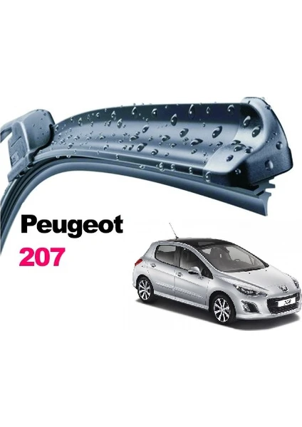 Peugeot 207 HB, 2007 - 2012 / Silecek, Muz Tipi, Takım, 650mm+430mm