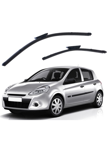 Renault Clio III, 2006 - 2011 / Silecek, Muz Tipi, Takım, 600mm+400mm
