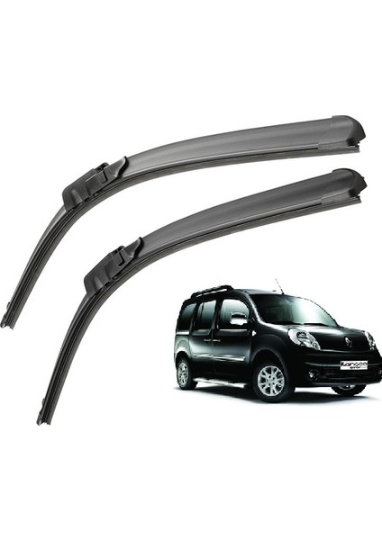 Renault Kangoo, 2008 - 2010 / Silecek, Muz Tipi, Takım, 580mm+530mm