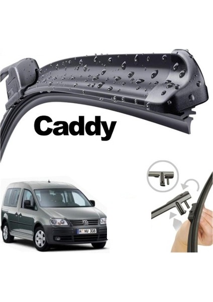 Volkswagen Caddy III, 2004 - 2006 / Silecek, Muz Tipi, Takım, 600mm+480mm