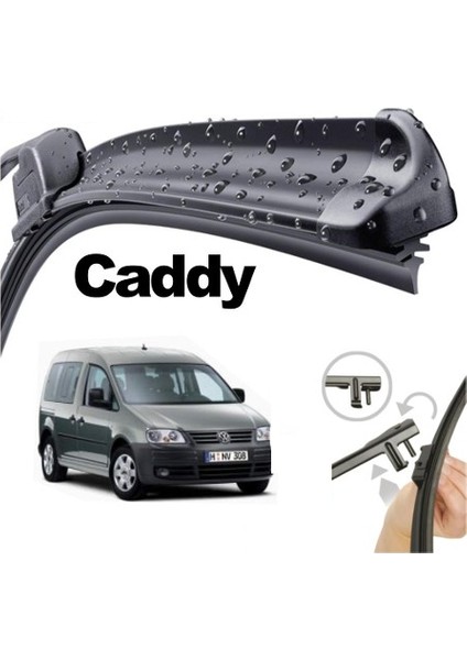 Volkswagen Caddy III, 2007 - 2017 / Silecek, Muz Tipi, Takım, 600mm+450mm