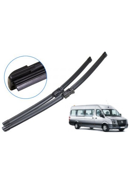 Volkswagen Crafter, 2006 - 2016 / Silecek, Muz Tipi, Takım, 650mm+600mm