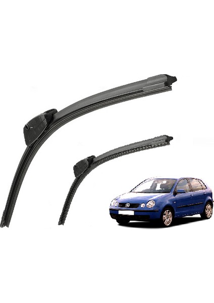 Volkswagen Polo, 2003 - 2005 / Silecek, Muz Tipi, Takım, 530mm+480mm