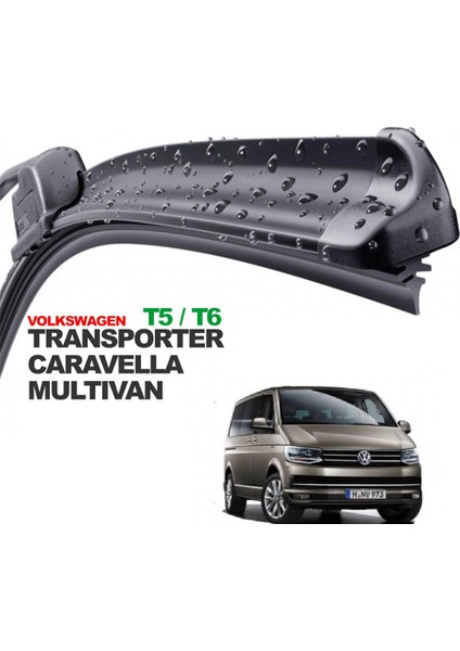 Volkswagen T5 Transporter, 2007 ve Sonrası / Silecek, Muz Tipi, Takım, 600mm+600mm