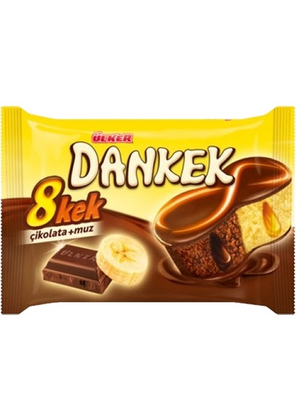 Dankek 8 Kek Çikolatalı Muzlu 55gr 4'Lü Set