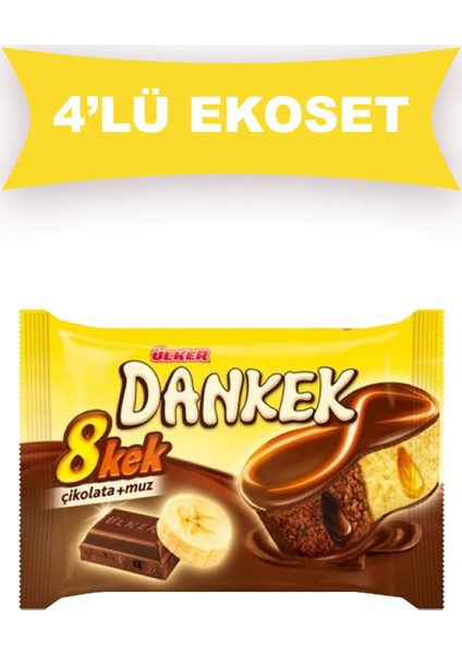 Dankek 8 Kek Çikolatalı Muzlu 55gr 4'Lü Set fiyatları