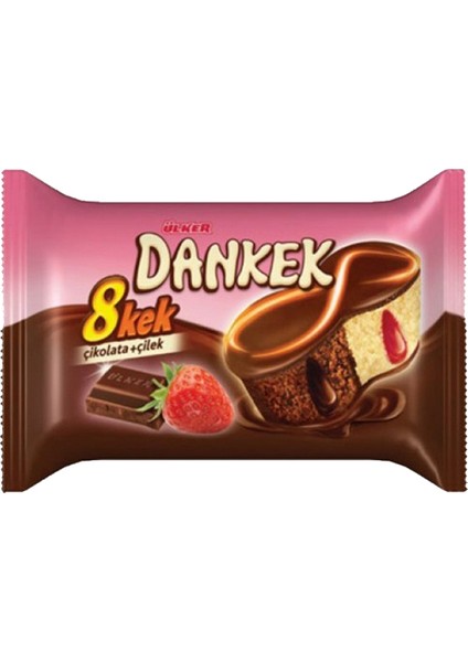 Dankek 8 Kek Çikolatalı Çilekli 55gr 8'Li Set