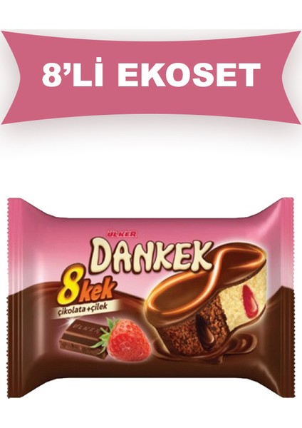 Dankek 8 Kek Çikolatalı Çilekli 55gr 8'Li Set fiyatları