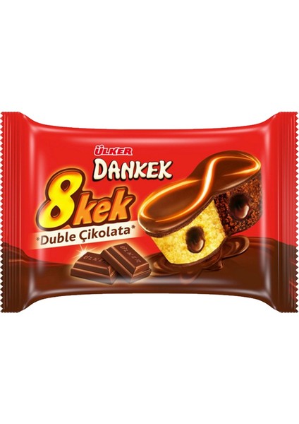 Dankek 8 Kek Duble Çikolatalı 55gr 8'Li Set