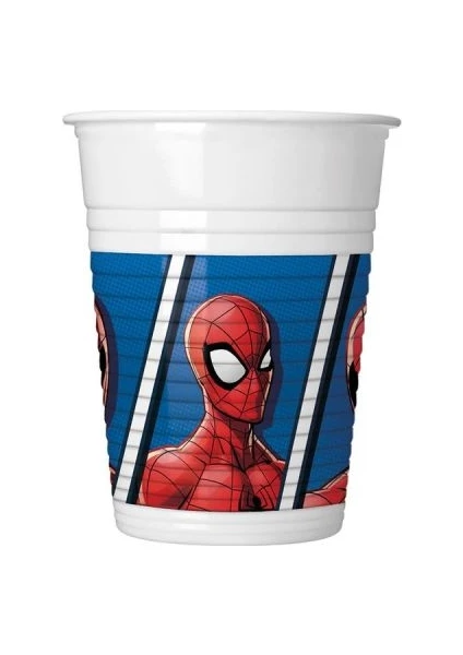 Spiderman Plastik Bardak 8'li