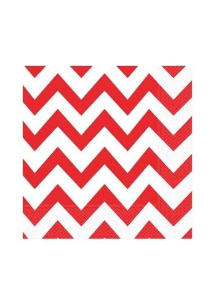 Kırmızı Zigzag Peçete