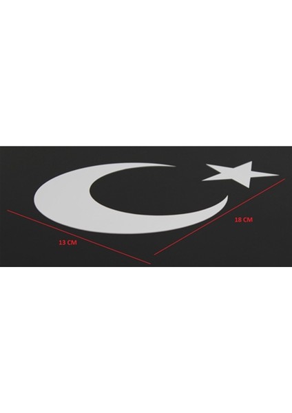 Beyaz Ayyıldız Sticker 422277