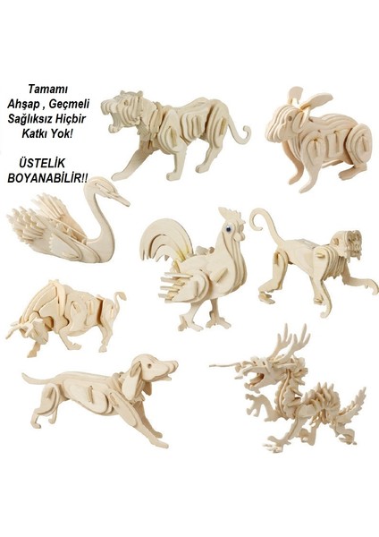 3D Ahşap Puzzle - Yemek Odası