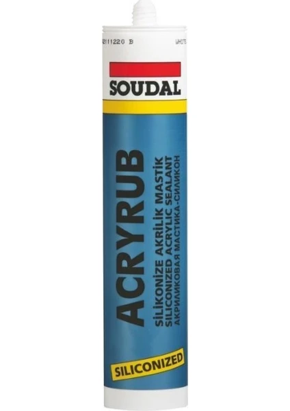 Acryrub Silikonize Mastik 310 Ml/ 500 gr. Beyaz