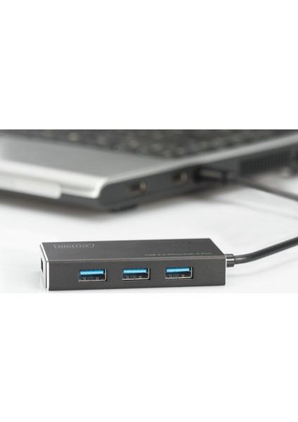 4 Port Usb 3.0 Hub, 5V/2A Güç Adaptörü Alüminyum