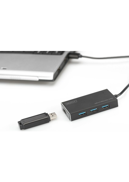 4 Port Usb 3.0 Hub, 5V/2A Güç Adaptörü Alüminyum