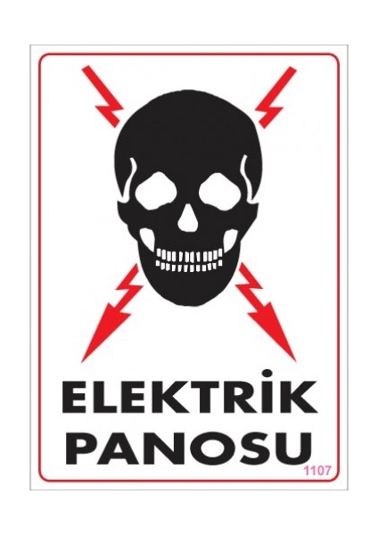 Uyarı Levhaları ''Elektrik Panosu'' Pvc 25*35