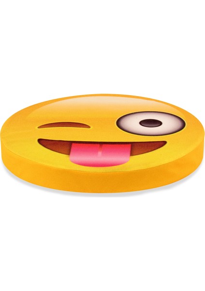 Şımarık Emoji Tasarım Daire Minder Ø40