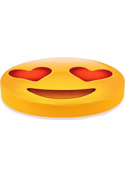 Aşık Emoji Tasarım Daire Minder Ø40