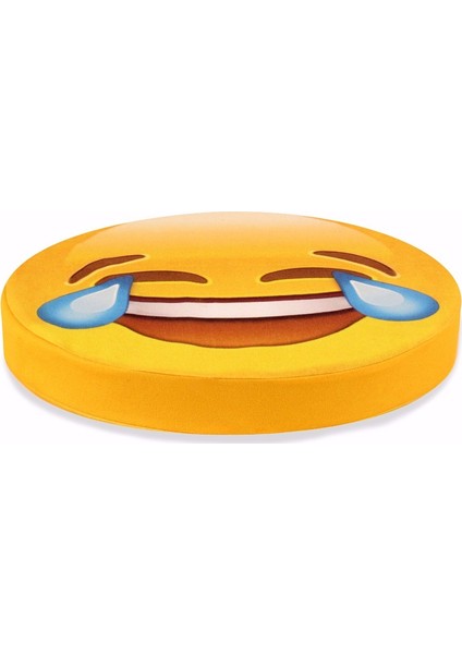 Çok Mutlu Emoji Tasarım Daire Minder Ø40