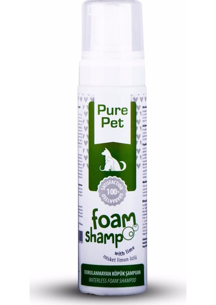 ECO Durulamasız Kuru Köpük Şampuanı Lime-Limonlu-225 ml
