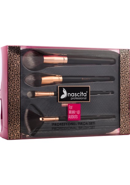 Make Up Addıct 4 Lu Profesyonel Fırca Seti Çantalı