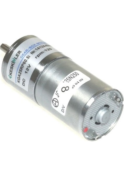 12V 120Rpm 25mm Redüktörlü Dc Motor