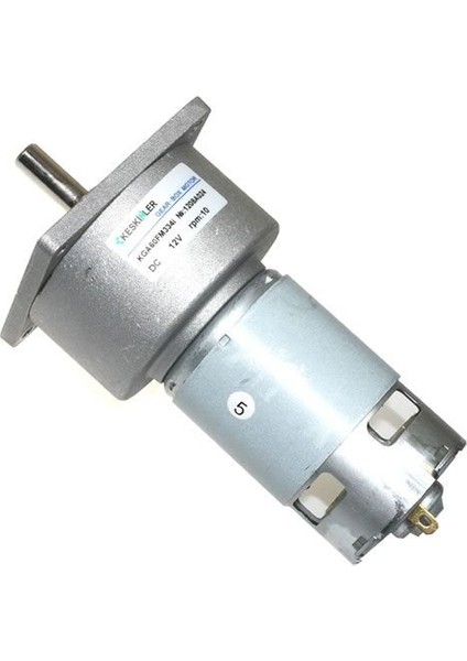 12V 10Rpm 60mm Redüktörlü Flanşlı Dc Motor