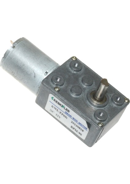 12V 90Rpm Redüktörlü L DC Motor