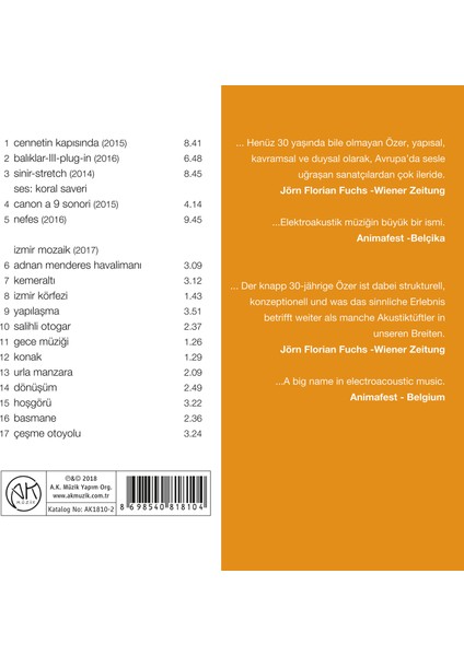 Mehmet Can Özer - Nefes - Cd