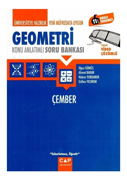 Çap Yayınları Üniversiteye Hazırlık Geometri Çember - Ahmet Baran