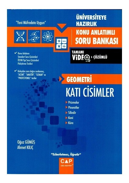 Çap Yayınları Üniv Haz Geometri Katı Cisimler Konu Anlatımlı Soru Bankası 2019