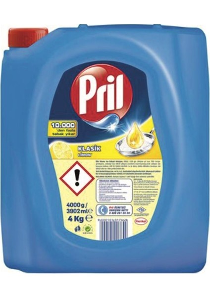 Klasik Bulaşık Deterjanı 4 kg 4'lü