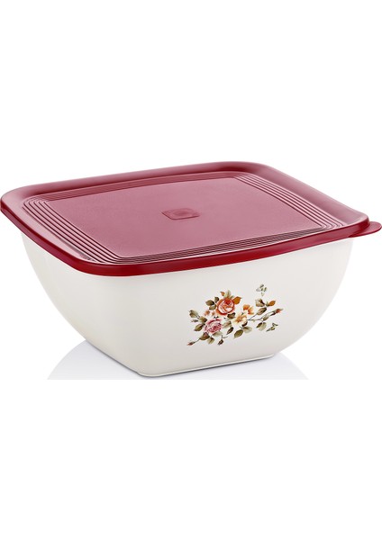 Çiçek Desenli Joker Saklama Kabı 4Lt.