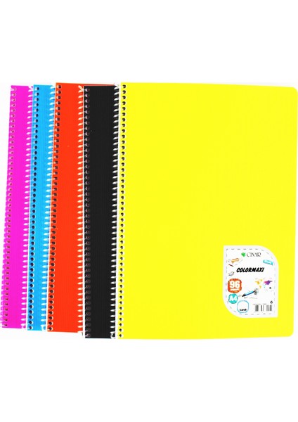 A4 Telli Kareli Defter 96 Yaprak Spiralli