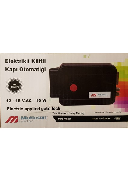 Elektrikli Kilitli Anahtarlı Kapı Otomatiği